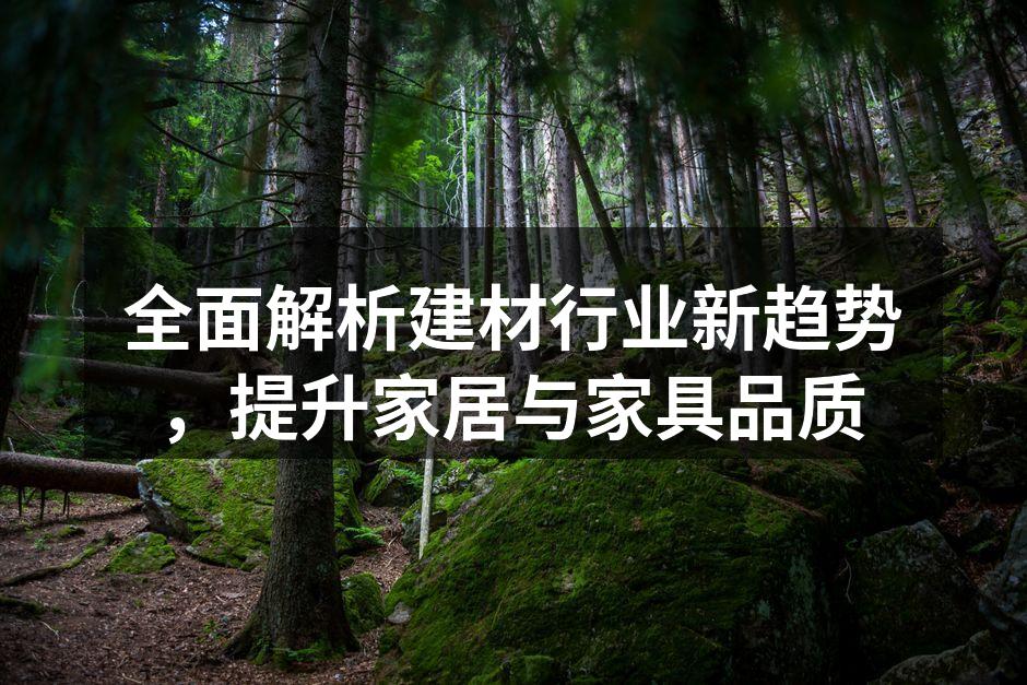 全面解析建材行业新趋势，提升家居与家具品质